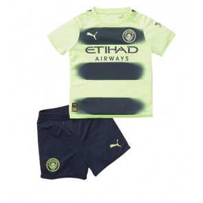 Manchester City kläder Barn 2022-23 Tredje Tröja Kortärmad (+ korta byxor)